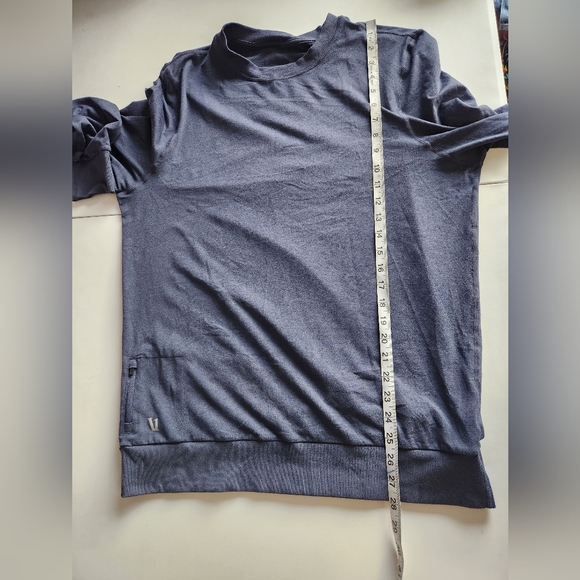 Vuori Men's Ponto Performance Crew Pullover Blue Heather L - Picture 6 of 6